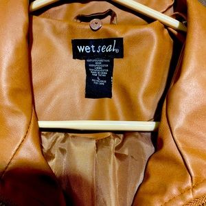 Vegan leather bomber jacket , never worn